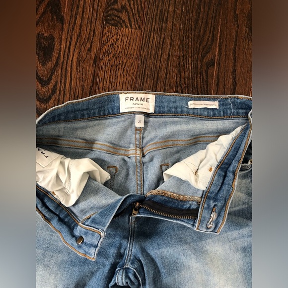 FRAME Women’s 27 Le Skinny de Jeanne Crop in Benton wash - VGUC!! - Picture 7 of 13